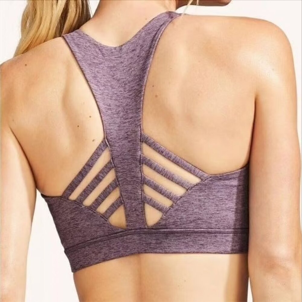 Peloton Embrace Heathered Purple Sports Bra